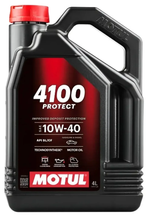Envase de aceite MOTUL MOTUL 4100 PROTECT 10W40 SEMI SINTETICO - GL 4LT grado 10W40 - Lubricentro Piloto